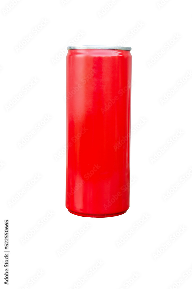 Red slim can isolated on white background with clipping path Red slim can isolated on white background with clipping path