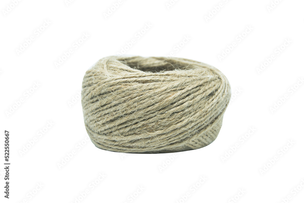 Hemp rope roll isolated on white backgroung. with clipping path Hemp rope roll isolated on white backgroung. with clipping path