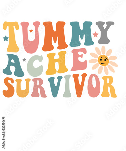 tummy ache survivor svg, tummy ache survivor png, Tummy Ache Survivor Retro Vintage png, Tummy Ache Survivor rainbow svg, Tummy Ache flag