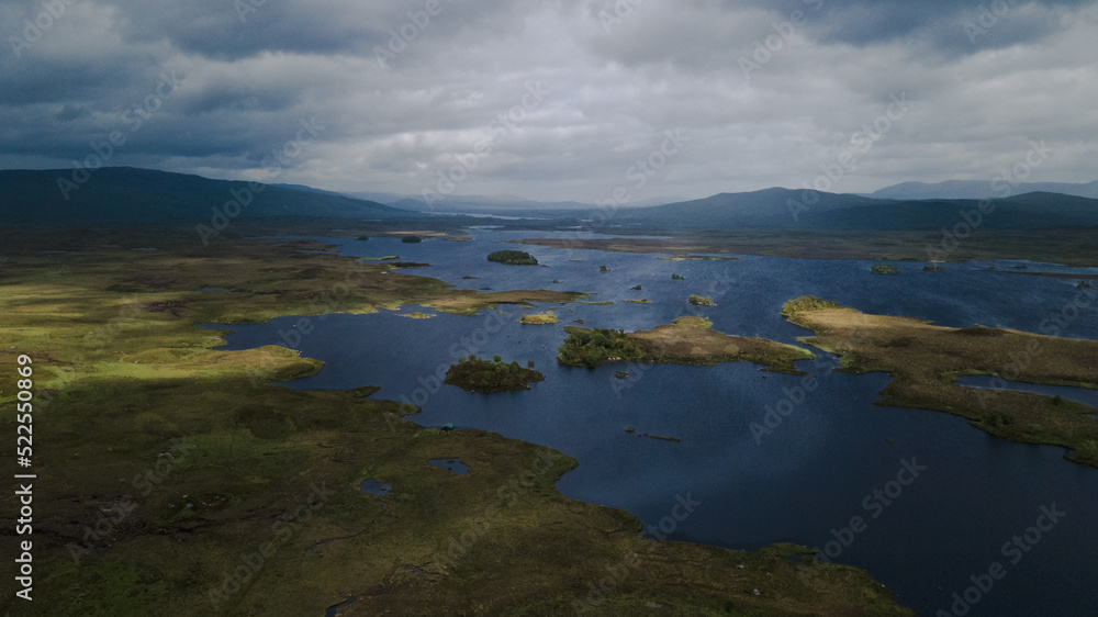 Drone view of the Scottish Highlands