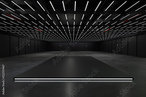 Fototapeta Empty hall exhibition for stage Design,mockup,Product display and Corporate identity