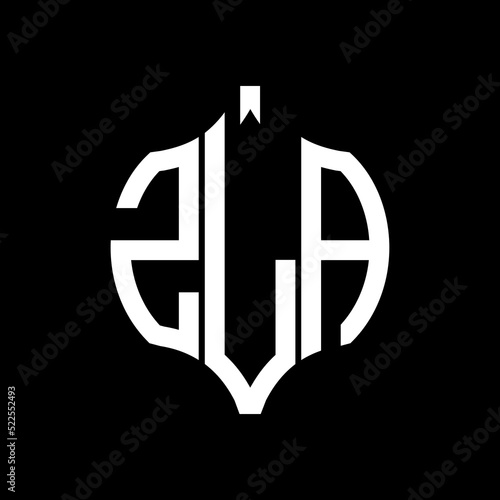 ZLA letter logo. ZLA best black background vector image. ZLA Monogram logo design for entrepreneur and business.
