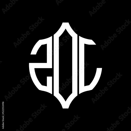 ZOL letter logo. ZOL best black background vector image. ZOL Monogram logo design for entrepreneur and business.
 photo