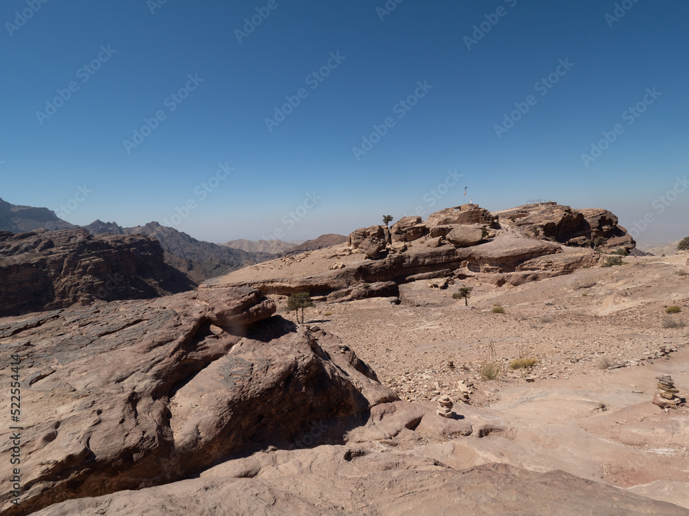 Vistas desde el Mirador del Monasterio, en Petra, Wadi Musa, Jordania, Oriente Medio, Asia