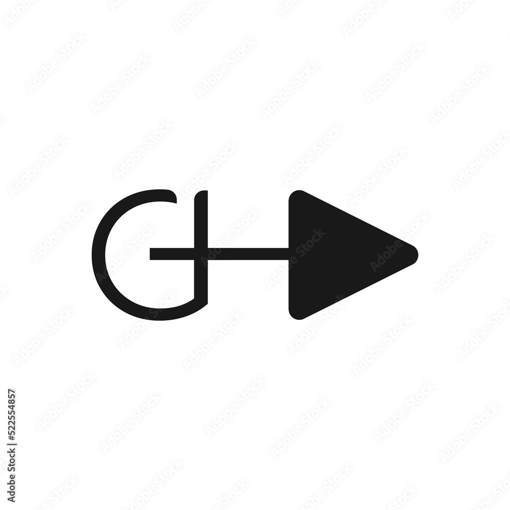 Initial GH lettering logo design vector Initial GH lettering logo design vector