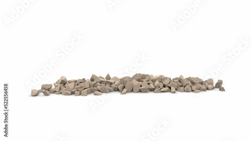 numbers collapse. The texture is rock. 2023 numbers. 2023 three-dimensional characters. 7 second video.