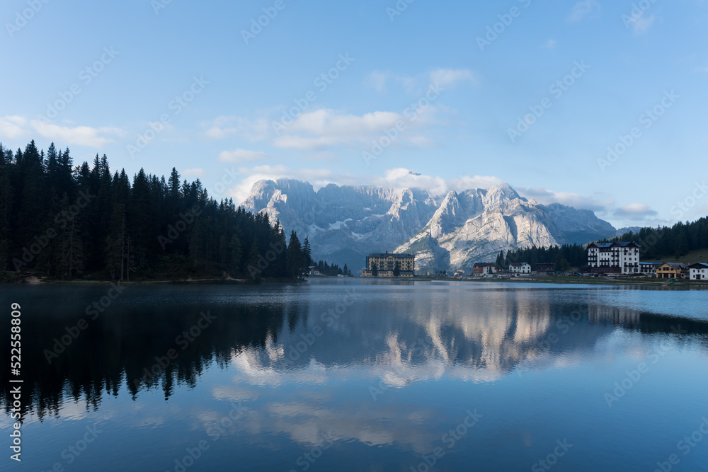 Misurinasee small lake in south tyrol