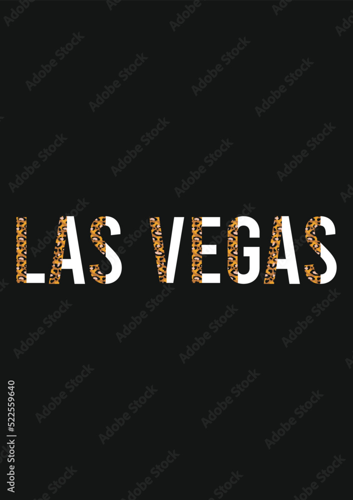 Las Vegas Half Leopard Print T-shirt Las Vegas Half Leopard Print T-shirt