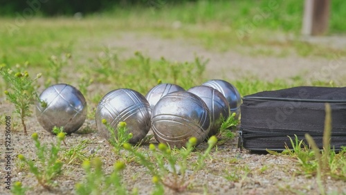   Traditional Shiny Metal Boules Game Balls 