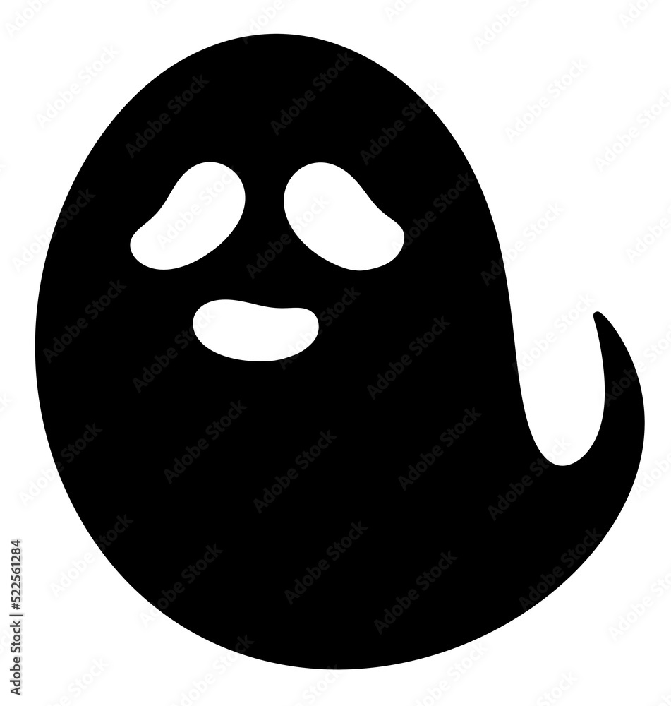 Halloween Ghost icon black. Halloween Ghost icon black.