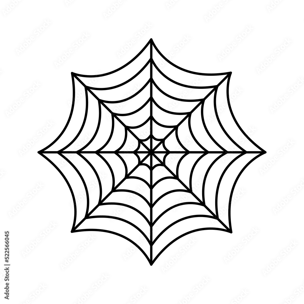 Spider web. Halloween hand drawn cobweb. Vector illustration isolated on white. Spider web. Halloween hand drawn cobweb. Vector illustration isolated on white.