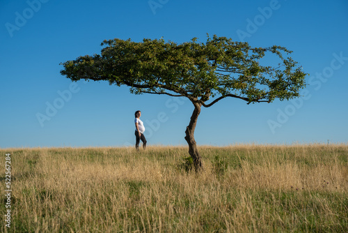 A pregnant woman with a tree. © Matthieu