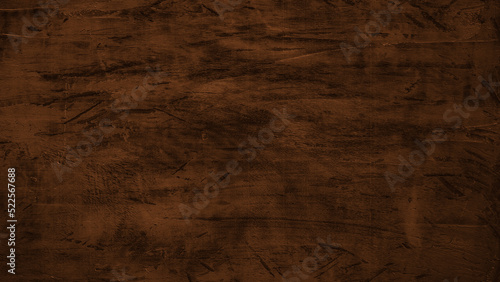 Old brown rustic scratched dark grunge wooden timber wall or floor or table texture - wood background banner.