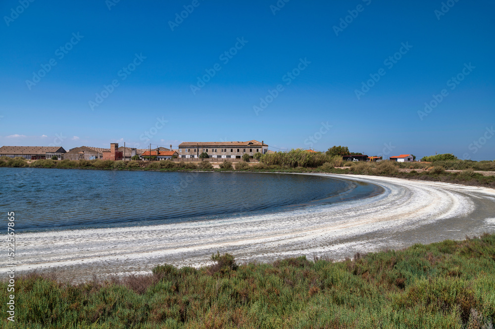 view of the Samouco salines in Alcochete Portugal