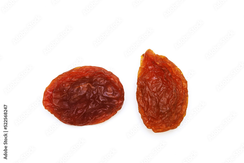 Dried fruits on a white background. Shallow depth of field Dried fruits on a white background. Shallow depth of field