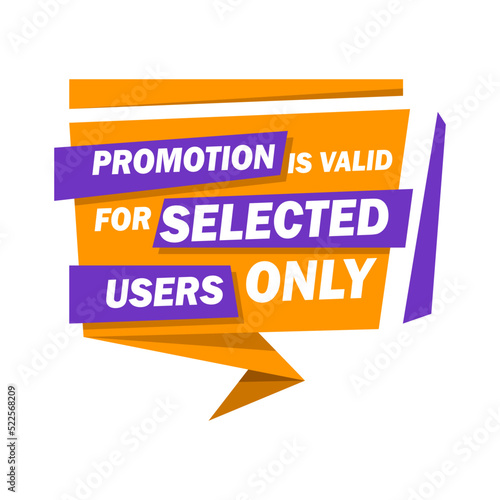 Label Promotion is valid for selected users only