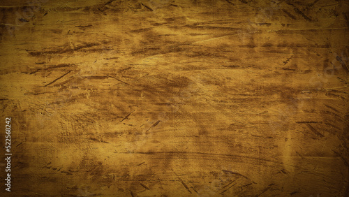 Old brown rustic scratched dark grunge wooden timber wall or floor or table texture - wood background banner.