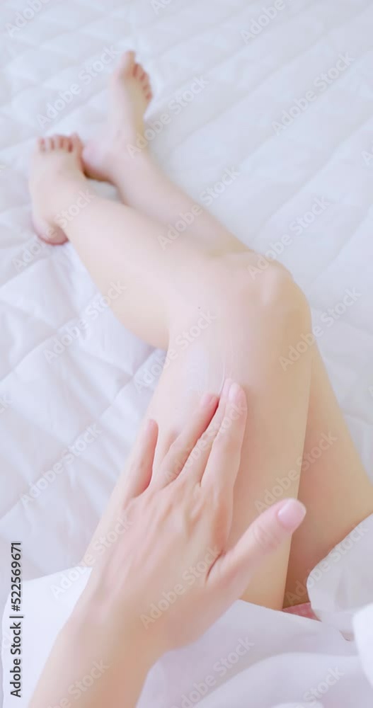 woman leg skin care concept woman leg skin care concept