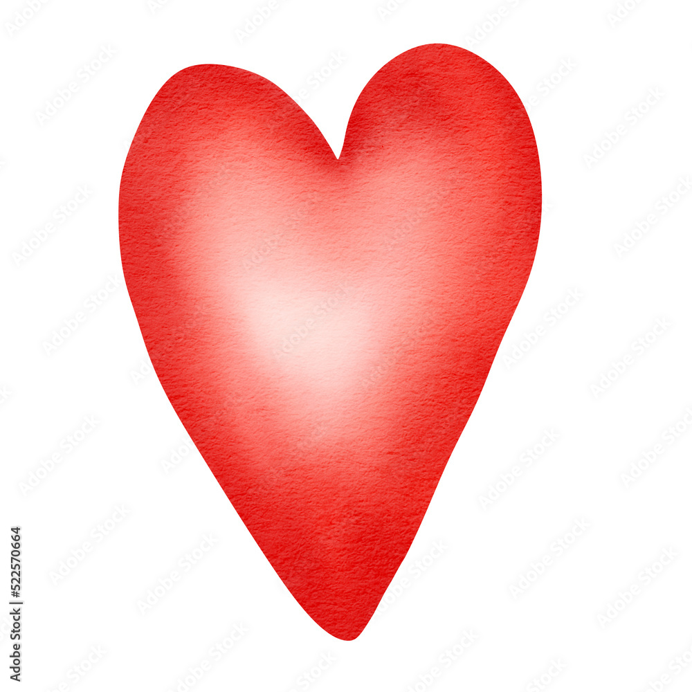 red watercolor heart icon. red watercolor heart icon.