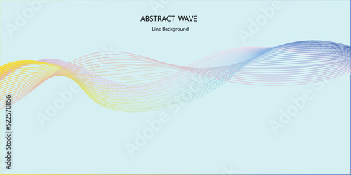 Abstract modern colorful wavy stylized line background .blending gradient colors It used for Web, Mobile Applications, Desktop background, Wallpaper, Business banner, poster. Using blend tool.