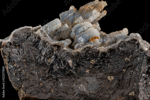 Massive goethite with chalcedonic silica crust photo