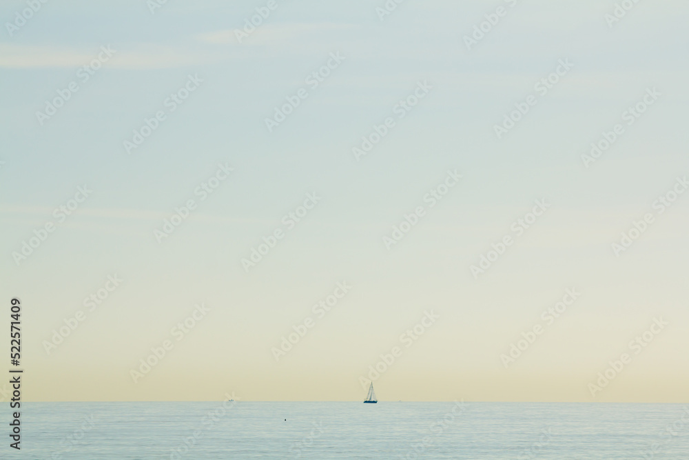 Fototapeta premium Mediterranean Sea yacht transfer Barcelona - Palma Mallerca