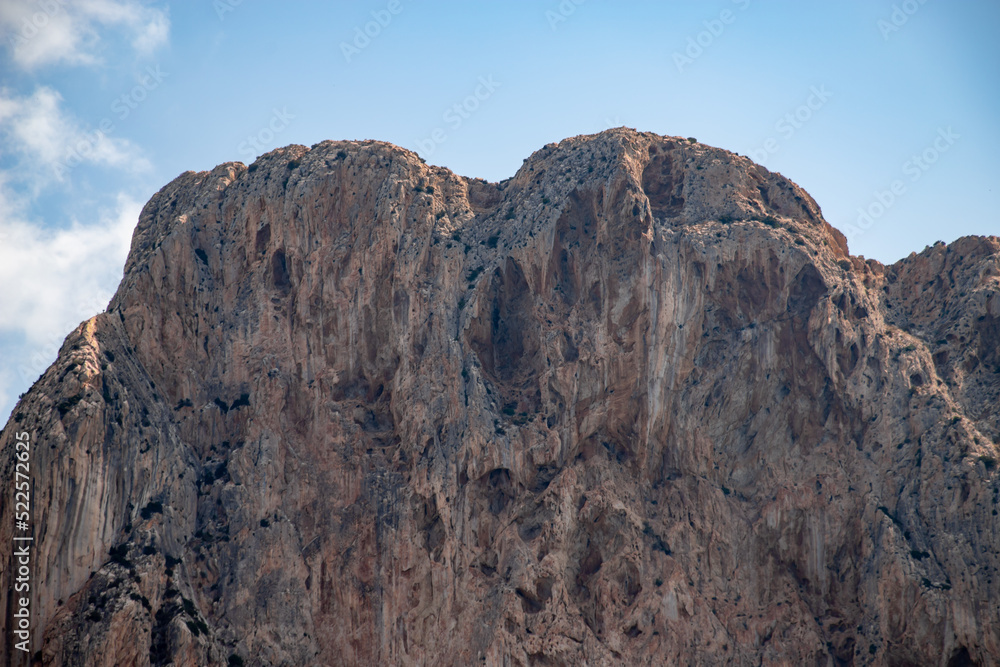 Fototapeta premium Top of the Peñon de Ifach in Calpe, province of Alicante