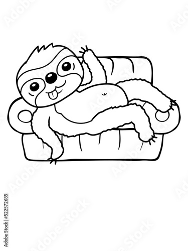 Zuhause Sofa Faultier chillen 