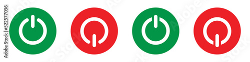 On off power button icon. Switch on switch off icon, vector illustration