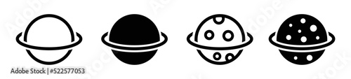 Planet Set Icon, vector illustration