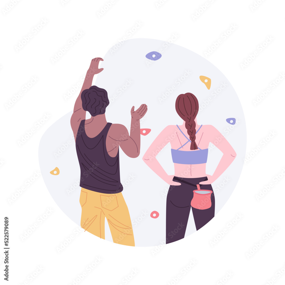 Obraz premium Personal instructor isolated cartoon vector illustrations.