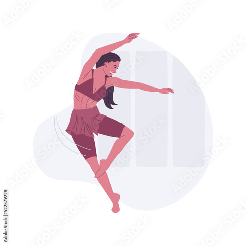 Contemporary dance isolated cartoon vector illustrations.