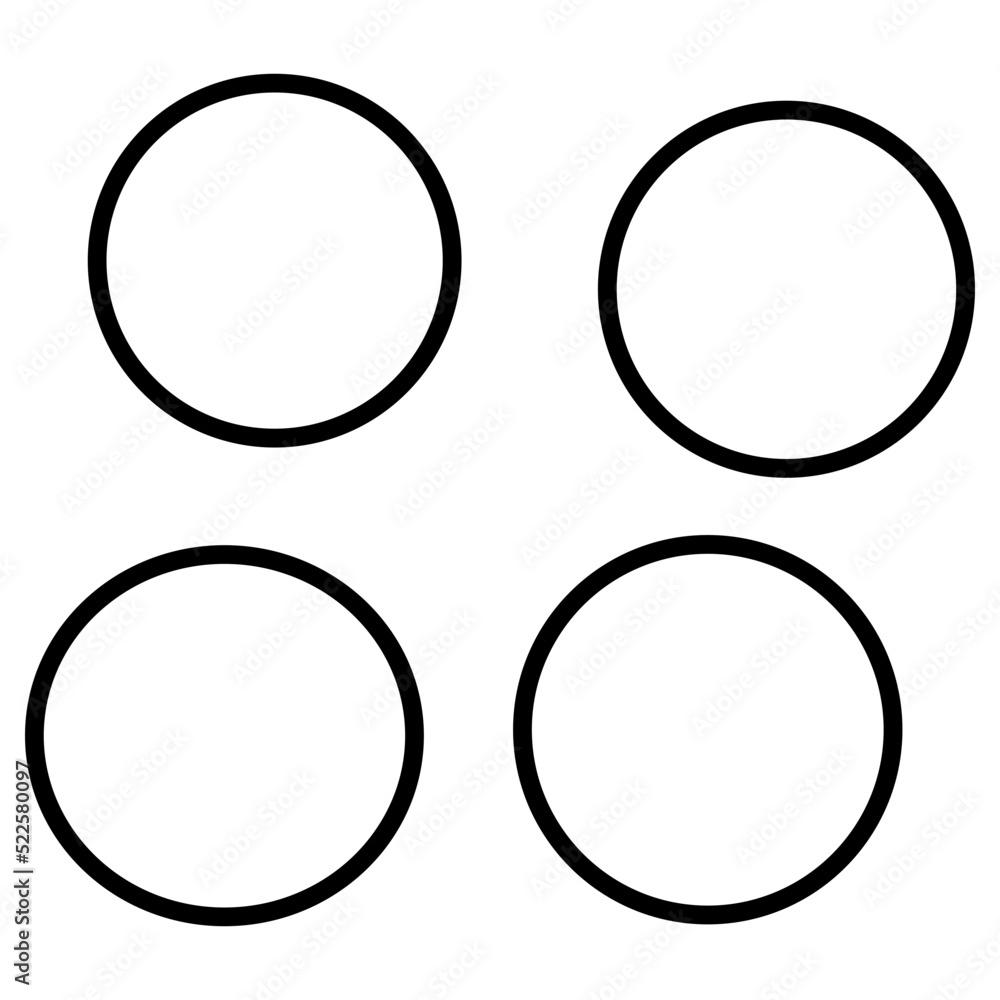 4 circles. Hand-drawn doodles illustration.
Line art 4 circles. Hand-drawn doodles illustration.
Line art
