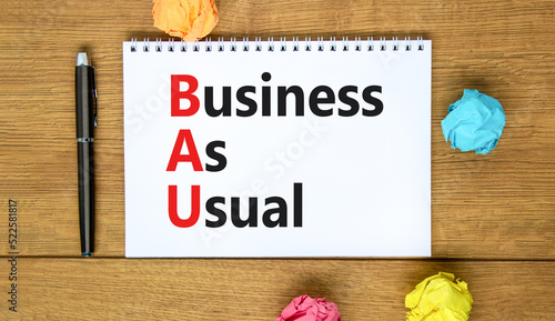 Quadro em tela BAU business as usual symbol