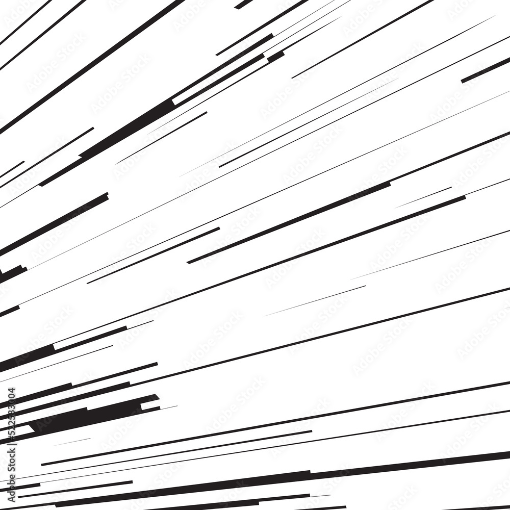 Comic book speed lines black color stripe square shape for manga speed frame, superhero action, explosion background. Motion line effect, pop art. Vector Illustration 10 eps Comic book speed lines black color stripe square shape for manga speed frame, superhero action, explosion background. Motion line effect, pop art. Vector Illustration 10 eps