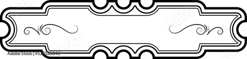 Ornate decorative frame. Vintage wedding print template