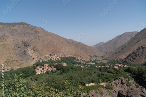 Panoramic view over imlil valley