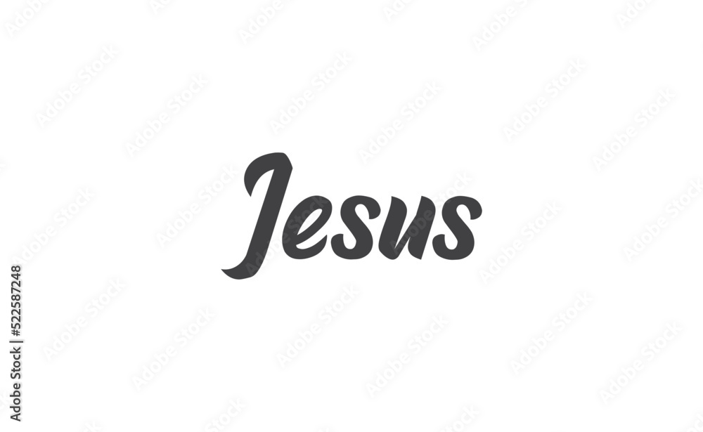 Jesus vector calligraphy lettering. Faith in the lord religious banner. Praise. Jesus vector calligraphy lettering. Faith in the lord religious banner. Praise.