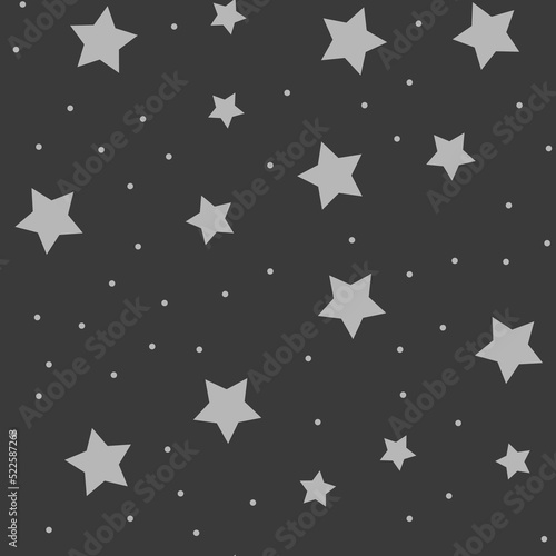 Stars seamless pattern. Background texture of starry design.