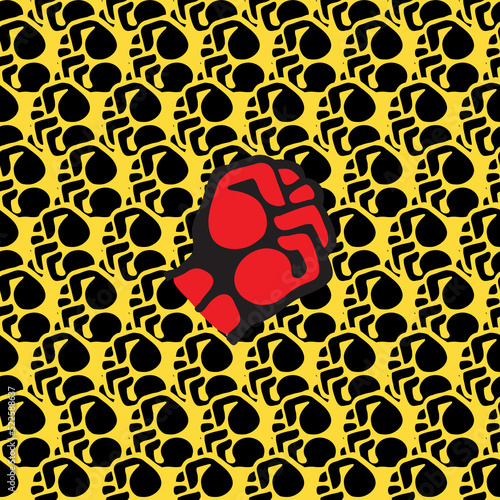 Cool Seamless Texture Pattern MMA, karate for print on t-shirts, rashguard. Vector, EPS.