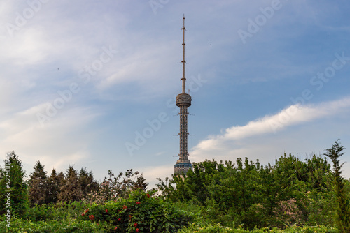 The Tashkent Television TV Tower or Toshkent Teleminorasi is a 375 metre high tower located in Tashkent city, Uzbekistan