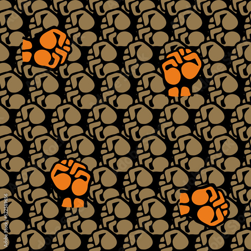 Cool Seamless Texture Pattern MMA, karate for print on t-shirts, rashguard. Vector, EPS.