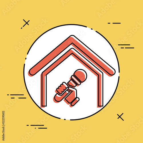 Vector illustration of single isolated karaoke icon