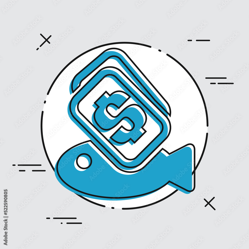 Vector illustration of single isolated fish buy icon Vector illustration of single isolated fish buy icon