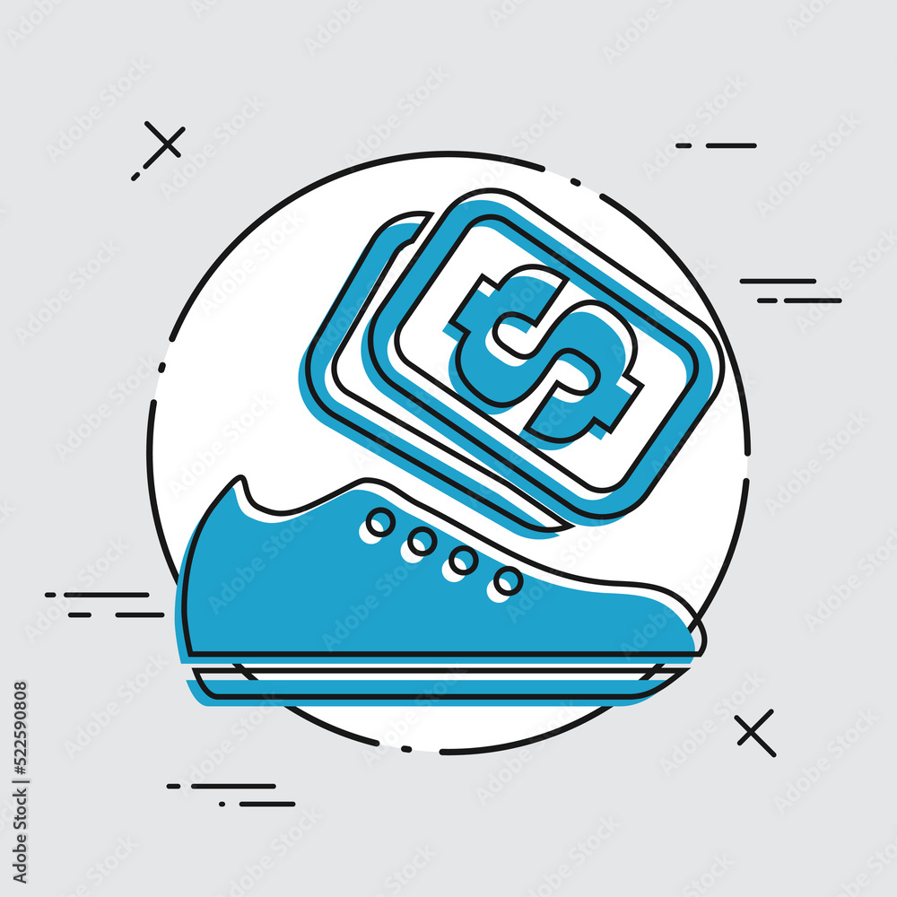 Vector illustration of single isolated shoes store icon Vector illustration of single isolated shoes store icon