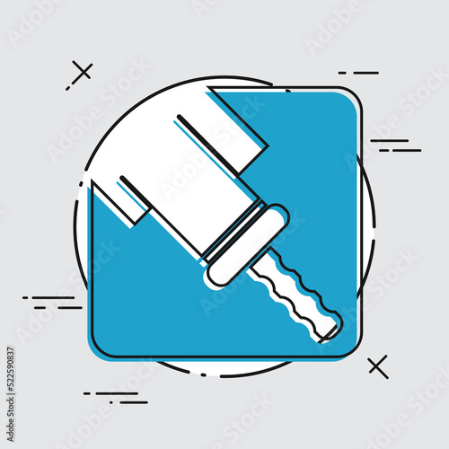 Vector illustration of single isolated glass clean icon