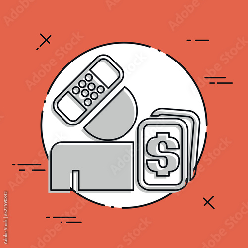 Vector illustration of single isolated accident policy icon