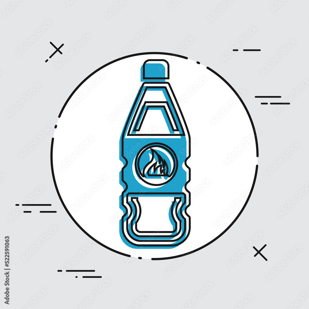 Vector illustration of single isolated dangerous bottle icon Vector illustration of single isolated dangerous bottle icon