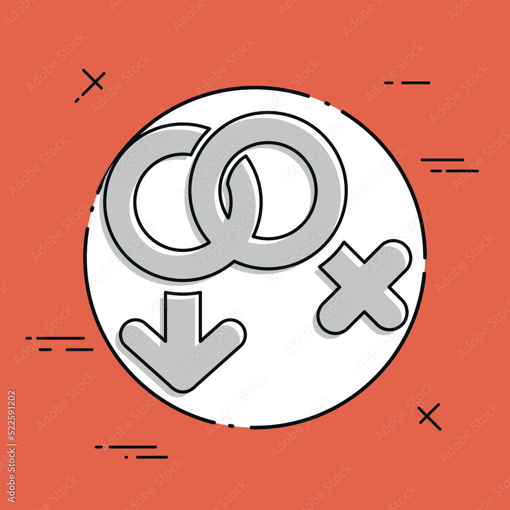Vector illustration of single isolated man-girl symbol icon Vector illustration of single isolated man-girl symbol icon