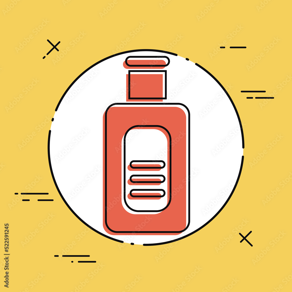 Vector illustration of single isolated bottle icon Vector illustration of single isolated bottle icon
